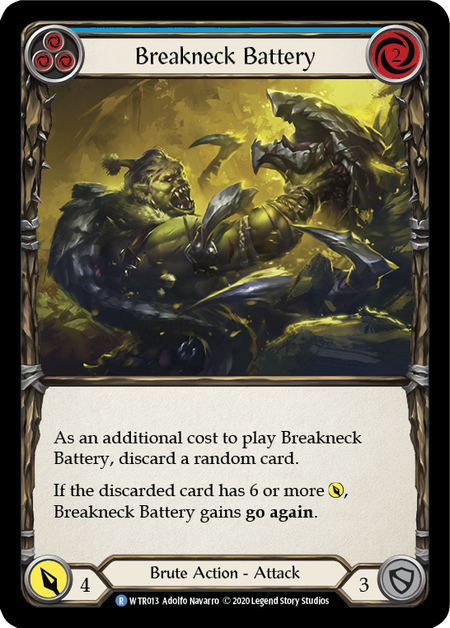 Breakneck Battery - Blue Card Front