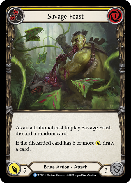 Savage Feast - Yellow Card Front