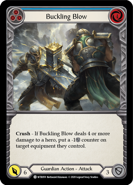 Buckling Blow - Blue Card Front