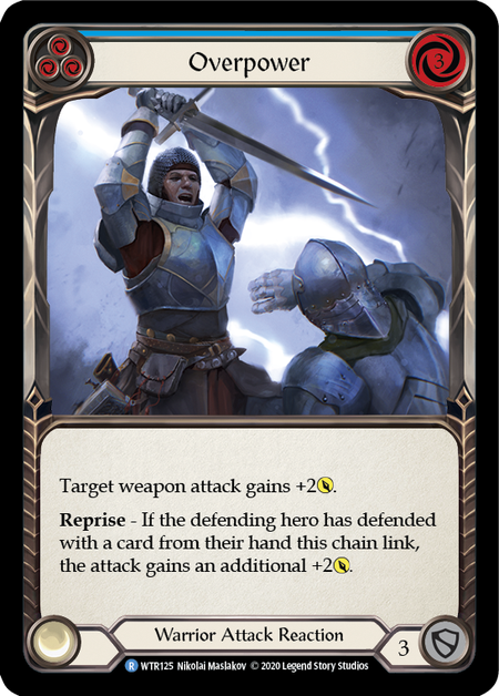 Overpower - Blue Card Front