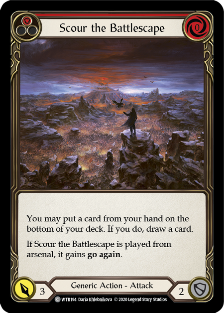 Scour the Battlescape - Red Card Front