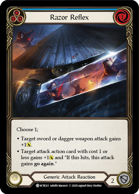 Razor Reflex (Blue) Card Front