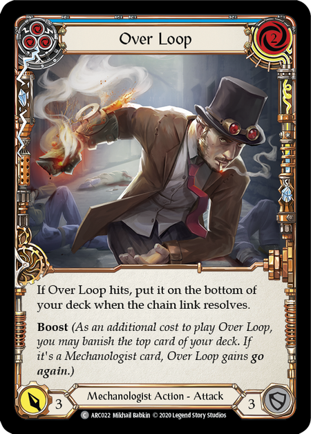 Over Loop - Blue Card Front