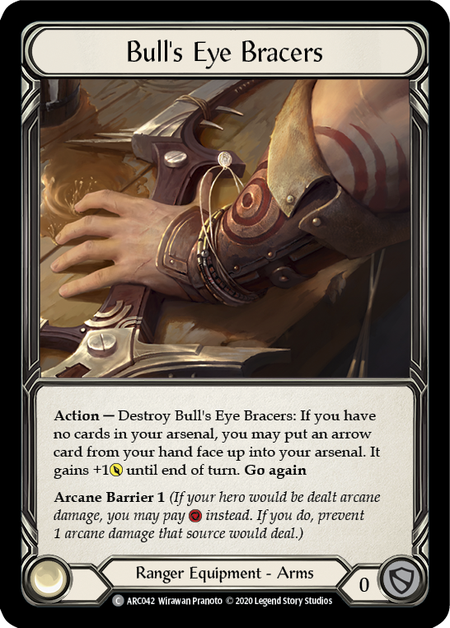 Bull's Eye Bracers Card Front
