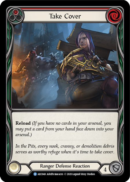 Take Cover - Red Card Front