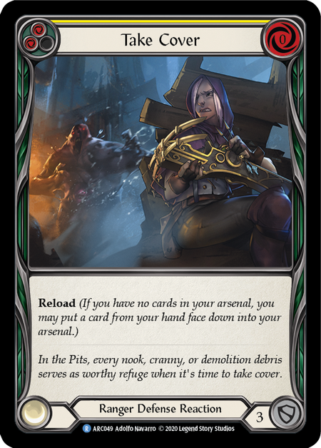 Take Cover - Yellow Card Front