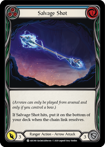 Salvage Shot - Blue Card Front