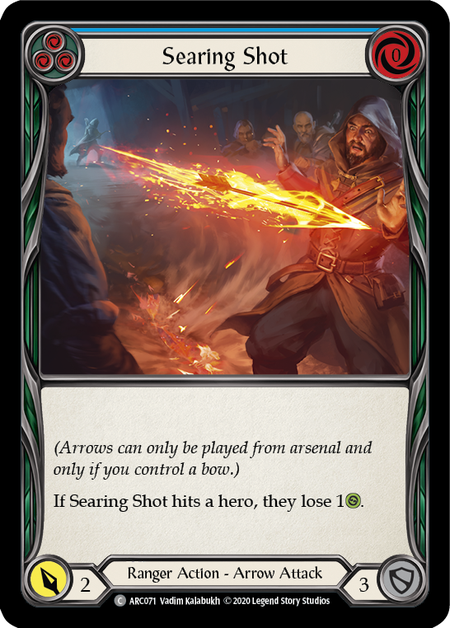 Searing Shot - Blue Card Front