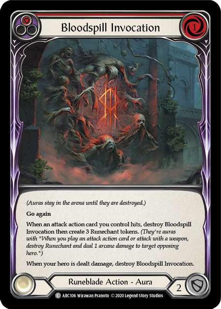 Bloodspill Invocation - Red Card Front