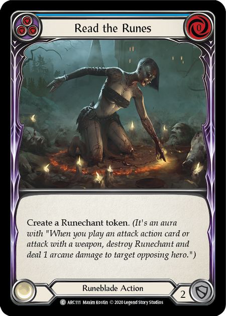 Read the Runes - Blue Card Front