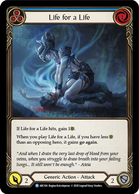Life for a Life - Blue Card Front