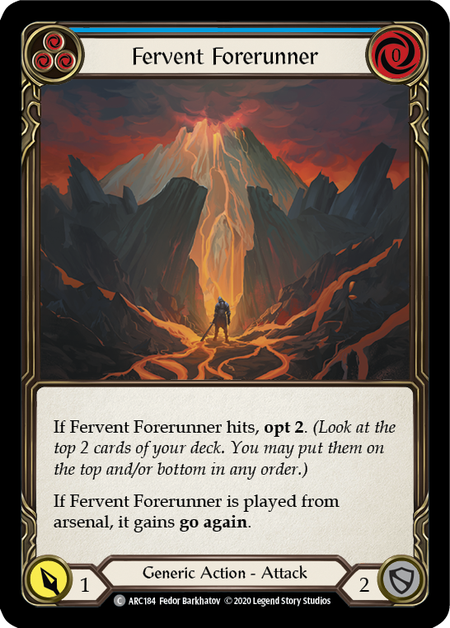 Fervent Forerunner (Blue) Card Front