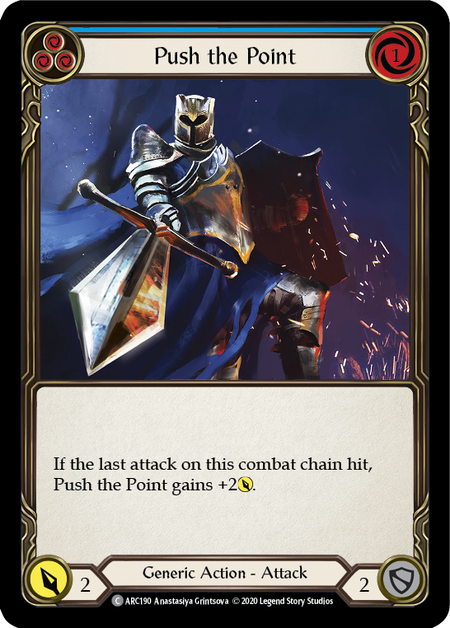 Push the Point - Blue Card Front