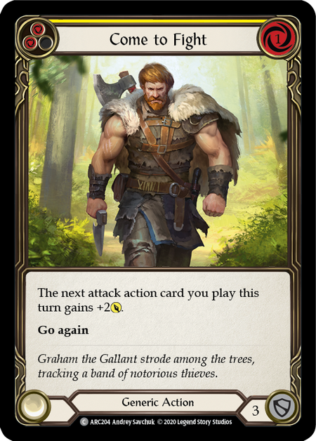 Come to Fight - Yellow Card Front