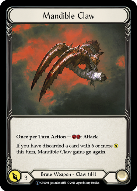 Mandible Claw Card Front