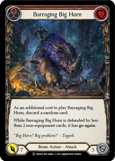 Barraging Big Horn - Red Card Front