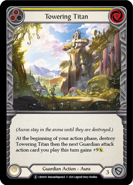 Towering Titan - Yellow Card Front