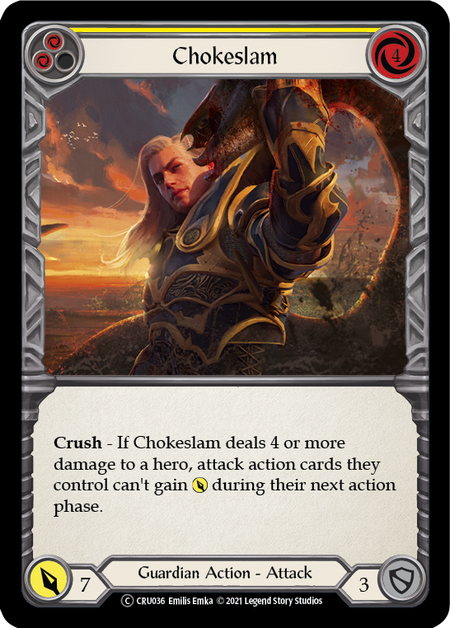 Chokeslam - Yellow Card Front