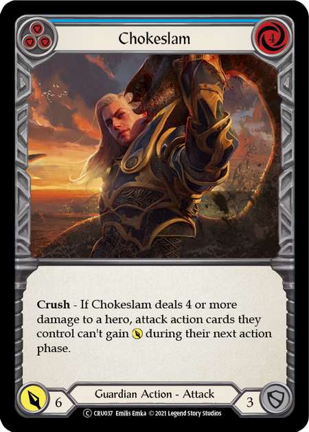 Chokeslam - Blue Card Front