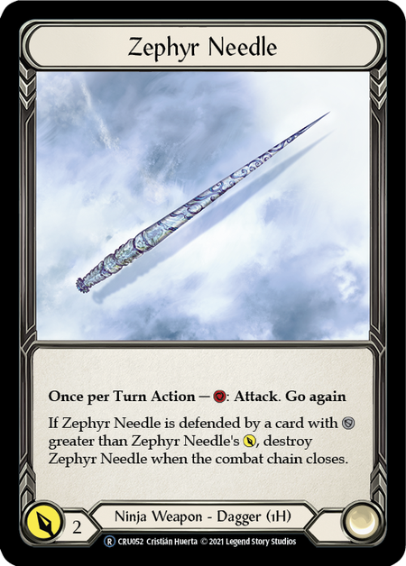 Zephyr Needle Card Front