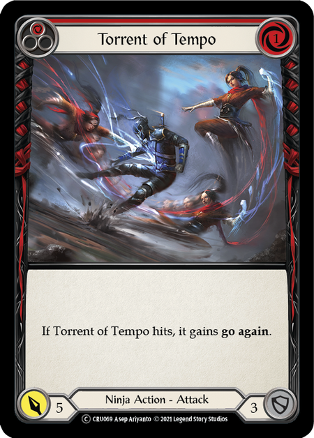 Torrent of Tempo - Red Card Front