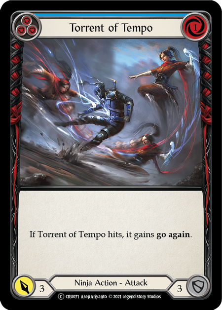 Torrent of Tempo - Blue Card Front