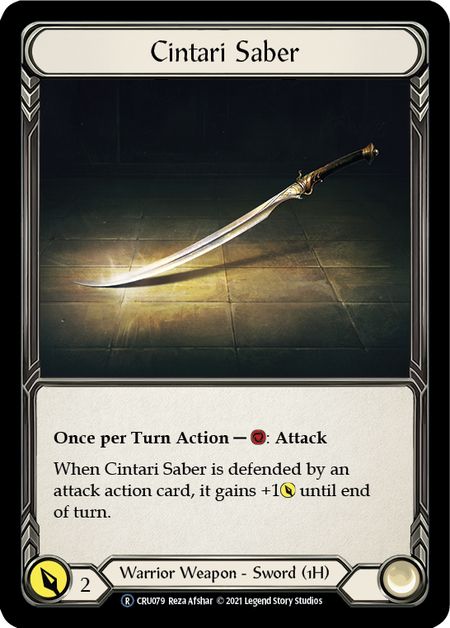 Cintari Saber Card Front