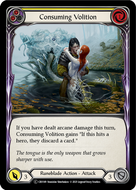 Consuming Volition - Yellow Card Front
