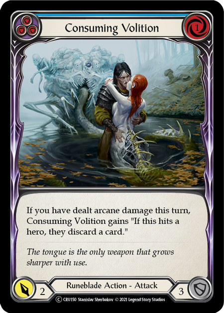 Consuming Volition - Blue Card Front