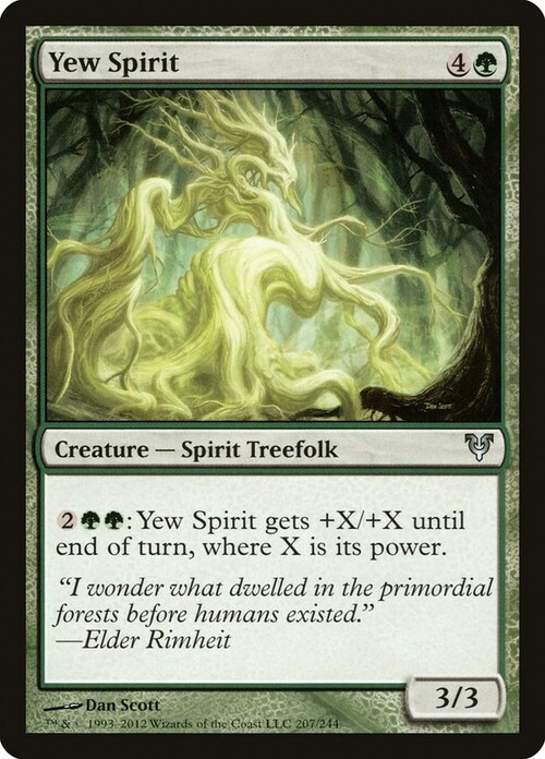 Yew Spirit Card Front