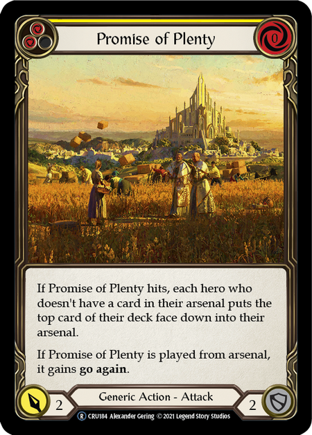 Promise of Plenty - Yellow Card Front