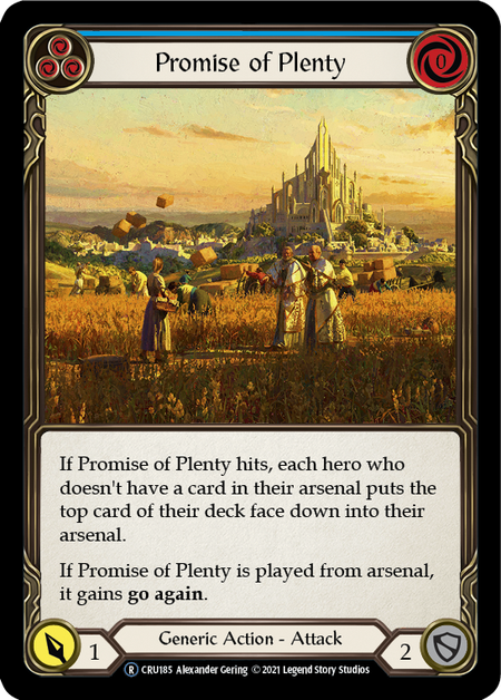 Promise of Plenty - Blue Card Front
