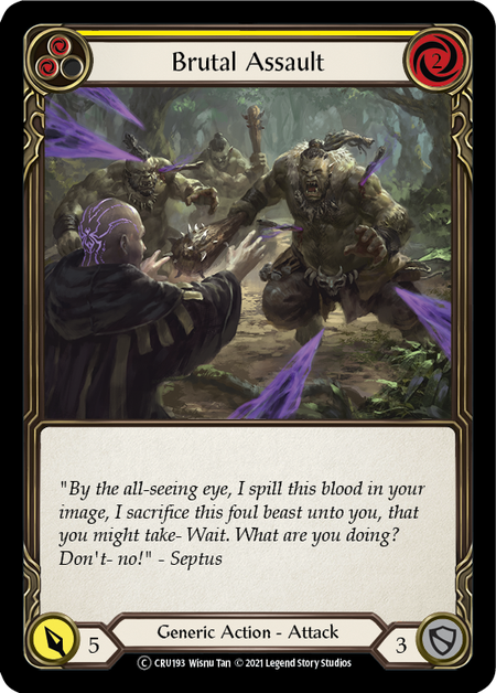 Brutal Assault - Yellow Card Front