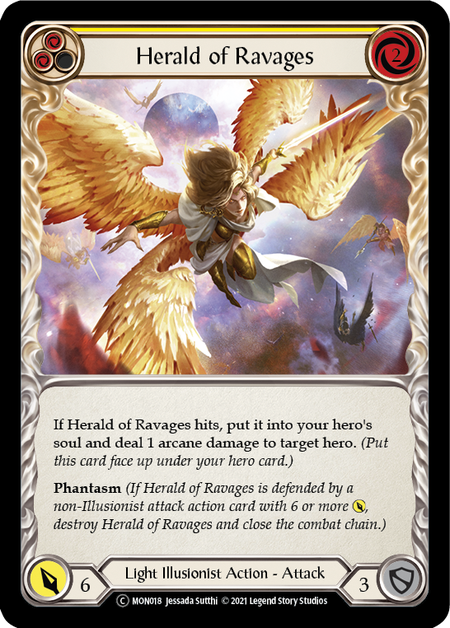 Herald of Ravages - Yellow Card Front