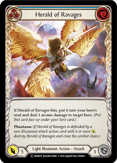Herald of Ravages - Blue Card Front