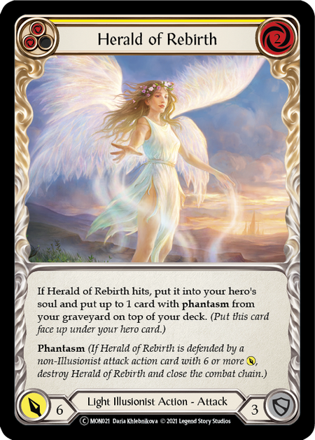 Herald of Rebirth (Yellow) Card Front