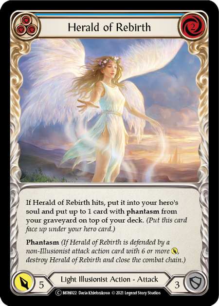 Herald of Rebirth (Blue) Card Front