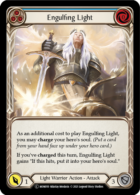 Engulfing Light (Blue) Card Front