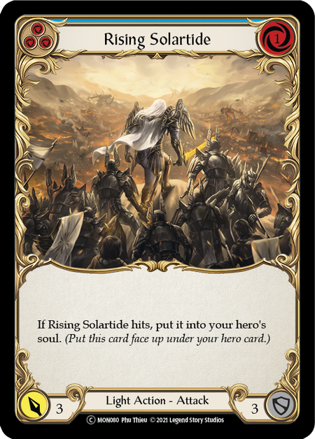 Rising Solartide - Blue Card Front