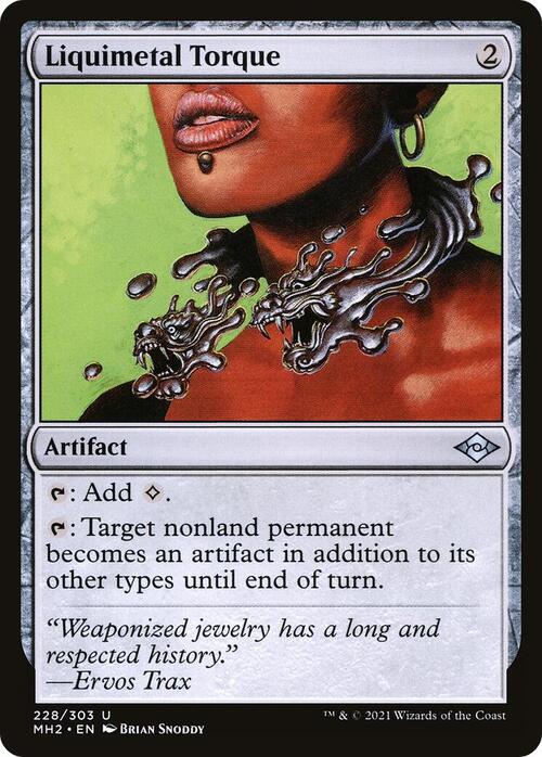 Collana di Liquimetallo Card Front