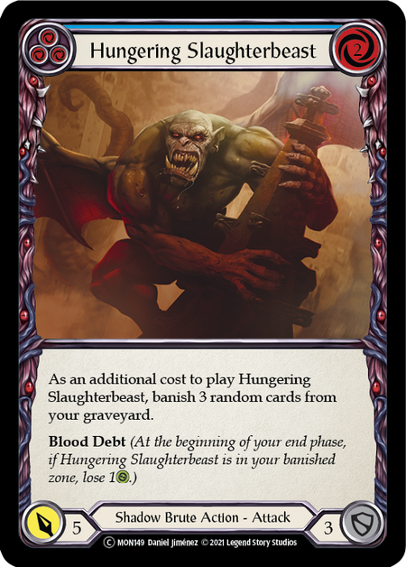 Hungering Slaughterbeast - Blue Card Front