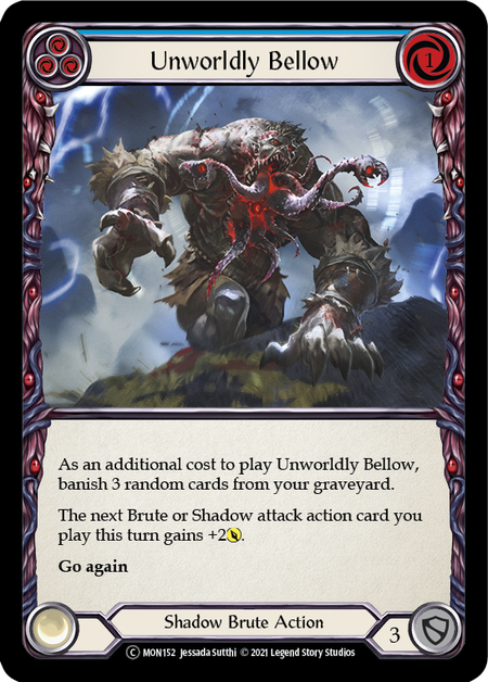 Unworldly Bellow - Blue Card Front