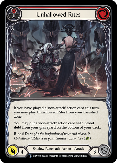 Unhallowed Rites - Red Card Front