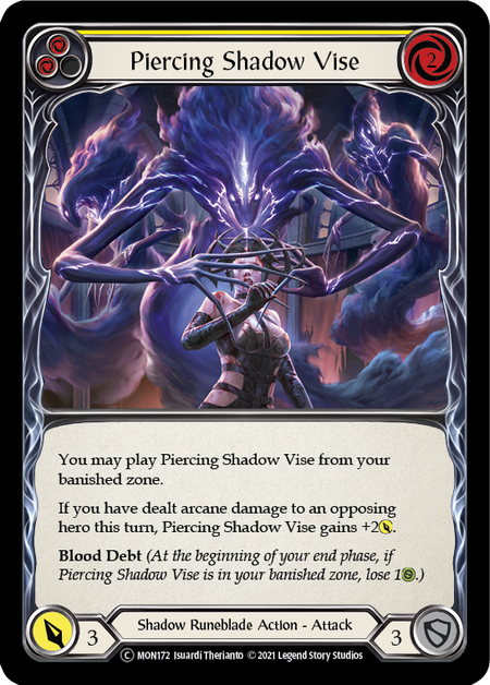 Piercing Shadow Vise (Yellow) Card Front