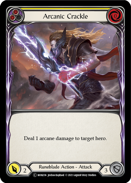 Arcanic Crackle - Yellow Card Front