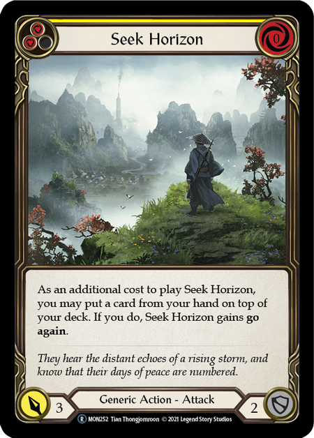 Seek Horizon - Yellow Card Front