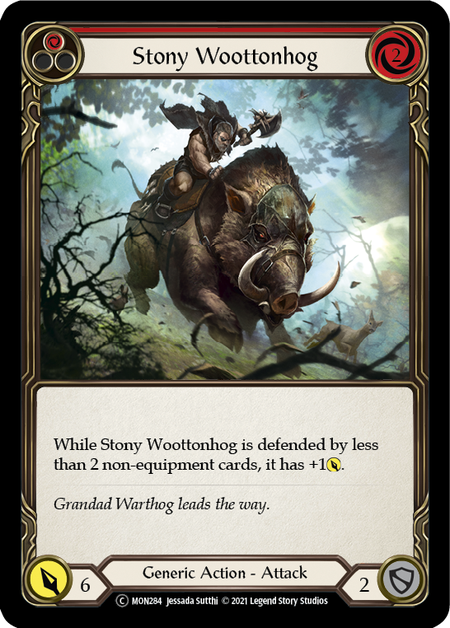 Stony Woottonhog - Red Card Front