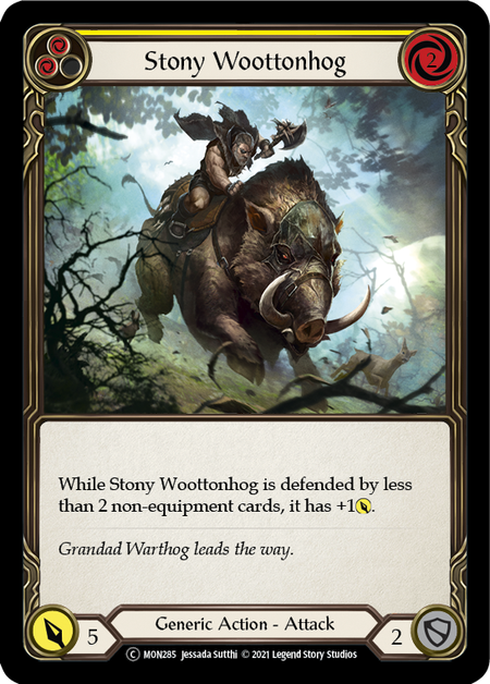 Stony Woottonhog - Yellow Card Front