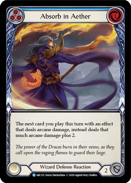 Absorb in Aether - Blue Card Front