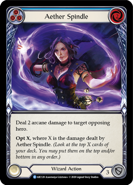Aether Spindle - Blue Card Front